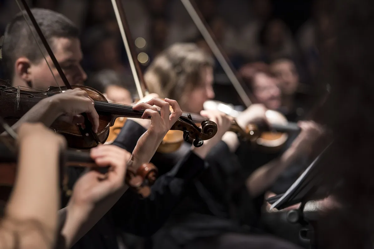 Concert d'un festival itinérant de musique classique en zone rurale